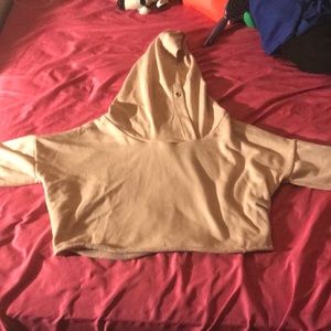 A little pink “Be you” cropped hoodie